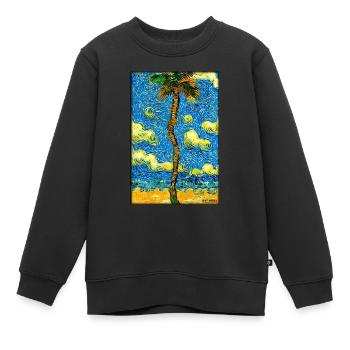 Palm Beach Holiday Summer Sun Sea Travel Holidays - Sweat Premium enfant bio - noir - Devant - AI Model Kid Female (0cm)