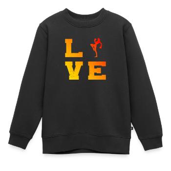 Kickboxing Men's Kickboxing Kickboxing Kickboxer - Kids Premium Organic Sweatshirt - black - Front - AI Model Kid Female (0cm)