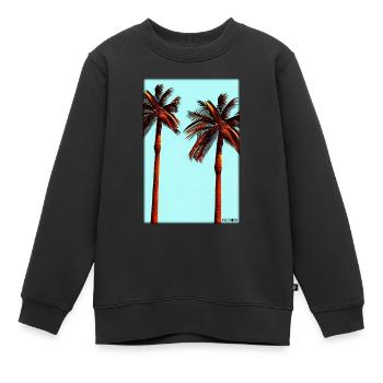 Palm Beach Holiday Summer Sun Sea Travel Holidays - Sweat Premium enfant bio - noir - Devant - AI Model Kid Female (0cm)