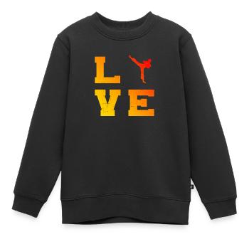 Women's Men's Kickboxer Kickboxing Kickboxing - Kids Premium Organic Sweatshirt - black - Front - AI Model Kid Female (0cm)