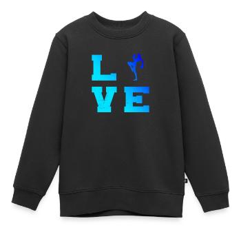 Kickboxing Kickboxer Women Boxing Kickboxing - Kids Premium Organic Sweatshirt - black - Front - AI Model Kid Female (0cm)