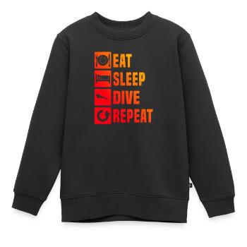 Scuba Diver Hommes Diver Diver Femmes - Sweat Premium enfant bio - noir - Devant - AI Model Kid Female (0cm)