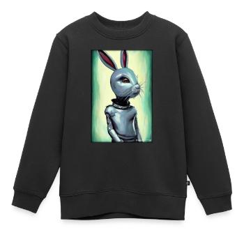 Pâques Pâques Cyber Future Sci-Fi Animal - Sweat Premium enfant bio - noir - Devant - AI Model Kid Female (0cm)