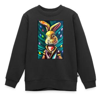 Pâques Pâques Cyber Future Sci-Fi Animal - Sweat Premium enfant bio - noir - Devant - AI Model Kid Female (0cm)