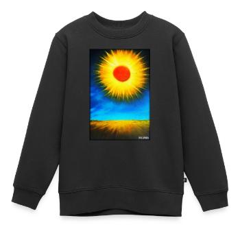 Sonne Sommer Natur Urlaub Sonnenschein Sonnenlicht - Kinder Premium Organic Sweatshirt - Schwarz - Vorne - AI Model Kid Female (0cm)