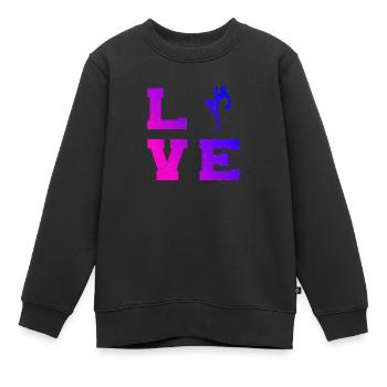 Kickboxing, Kickboxing, Boxing, Kickboxer, Kickboxing - Kids Premium Organic Sweatshirt - black - Front - AI Model Kid Female (0cm)