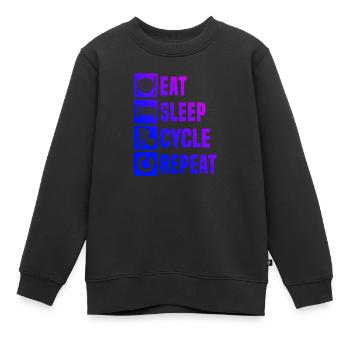 Road Bike Road Cyclist Road Bike Road Cycling - Kids Premium Organic Sweatshirt - black - Front - AI Model Kid Female (0cm)