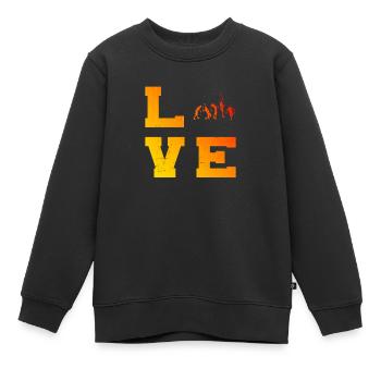 Damen Tennisspielen Tennisspieler Tennis spielen - Kinder Premium Organic Sweatshirt - Schwarz - Vorne - AI Model Kid Female (0cm)