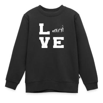 Women's Paddle Tennis Racket Paddle Racket - Kids Premium Organic Sweatshirt - black - Front - AI Model Kid Female (0cm)