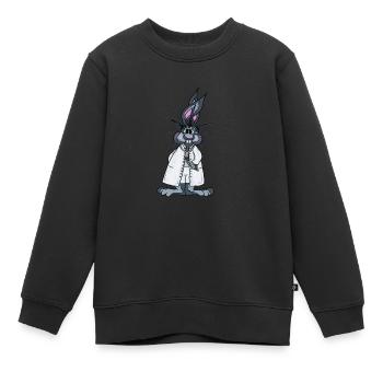 doctor - Kids Premium Organic Sweatshirt - black - Front - AI Model Kid Female (0cm)