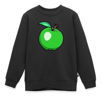 Apfel - Kinder Premium Organic Sweatshirt - Schwarz - Vorne - AI Model Kid Female (0cm)