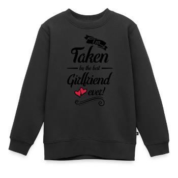 taken by girlfriend design - Kinder Premium Organic Sweatshirt - Schwarz - Vorne - AI Model Kid Female (0cm)