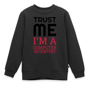 Computer / Informatiker / Aussenseiter / Ingenieur - Kinder Premium Organic Sweatshirt - Schwarz - Vorne - AI Model Kid Female (0cm)