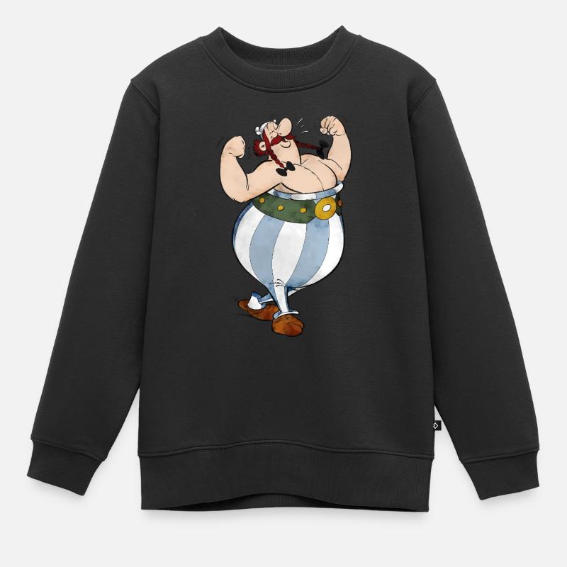 Astérix Obélix en pleine forme - Sweat Premium enfant bio - noir
