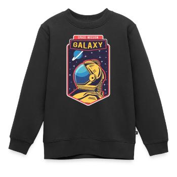 Space Galaxy Graphique - Sweat Premium enfant bio - noir - Devant - AI Model Kid Female (0cm)