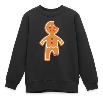 Homme en pain d’épice Homme Gingerbread Mi Mi Mi - Sweat Premium enfant bio - noir - Devant - AI Model Kid Female (0cm)