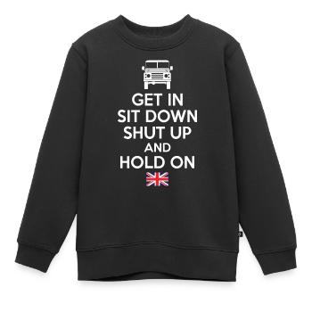 Hold On Landy - Kinder Premium Organic Sweatshirt - Schwarz - Vorne - AI Model Kid Female (0cm)