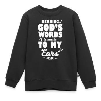 christliche Musik - Kinder Premium Organic Sweatshirt - Schwarz - Vorne - AI Model Kid Female (0cm)