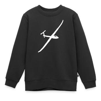 Gliding Motor sailing Gliding - Kids Premium Organic Sweatshirt - black - Front - AI Model Kid Female (0cm)