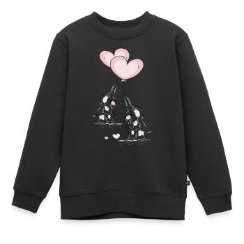 Elefanten mit Herz - Kinder Premium Organic Sweatshirt - Schwarz - Vorne - AI Model Kid Female (0cm)