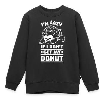Donut - Kinder Premium Organic Sweatshirt - Schwarz - Vorne - AI Model Kid Female (0cm)