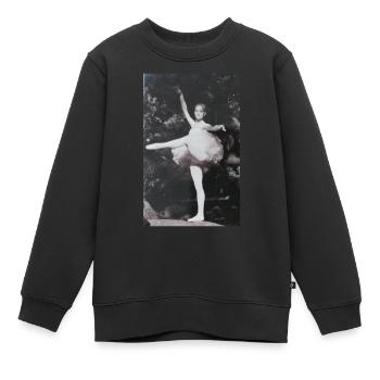 Ballerina - Kinder Premium Organic Sweatshirt - Schwarz - Vorne - AI Model Kid Female (0cm)