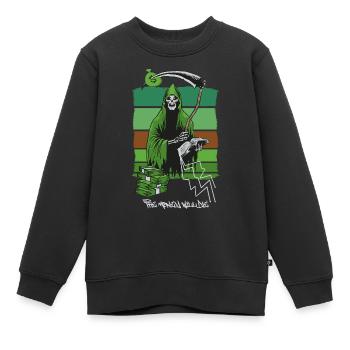 La Faucheuse - Sweat Premium enfant bio - noir - Devant - AI Model Kid Female (0cm)