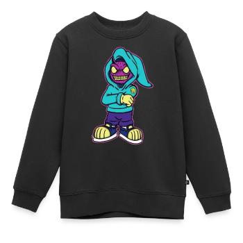 Neon Troll - Kinder Premium Organic Sweatshirt - Schwarz - Vorne - AI Model Kid Female (0cm)