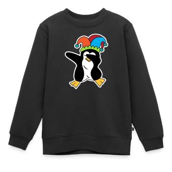 Animal Penguin Drôle d’oiseau de mer Zoo - Sweat Premium enfant bio - noir - Devant - AI Model Kid Female (0cm)