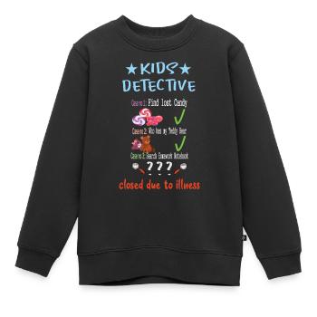 Kinder Detektiv - Kinder Premium Organic Sweatshirt - Schwarz - Vorne - AI Model Kid Female (0cm)