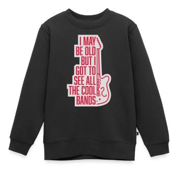 Je suis peut-être vieux - Sweat Premium enfant bio - noir - Devant - AI Model Kid Female (0cm)