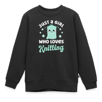 Tricoter Tricoter - Sweat Premium enfant bio - noir - Devant - AI Model Kid Female (0cm)