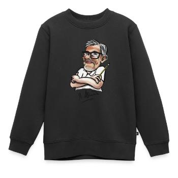 Peindre avec Michael - Sweat Premium enfant bio - noir - Devant - AI Model Kid Female (0cm)