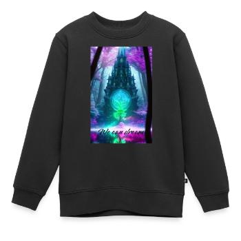 Nous pouvons rêver - Sweat Premium enfant bio - noir - Devant - AI Model Kid Female (0cm)