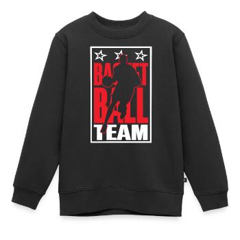 Basketball Basketballer - Kinder Premium Organic Sweatshirt - Schwarz - Vorne - AI Model Kid Female (0cm)