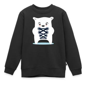 BAYERN EISBÄR TRACHTEN ERSATZ DIRNDL - Sweat Premium enfant bio - noir - Devant - AI Model Kid Female (0cm)