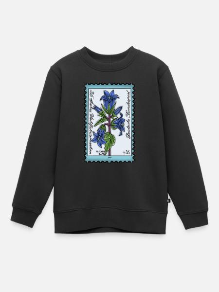 Campanule - Sweat Premium enfant bio - noir