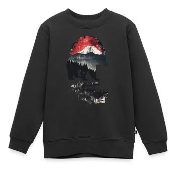 Grizzly Bär - Kinder Premium Organic Sweatshirt - Schwarz - Vorne - AI Model Kid Female (0cm)