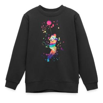 Lanceur de marteau Colorsplash Lancer de marteau - Sweat Premium enfant bio - noir - Devant - AI Model Kid Female (0cm)