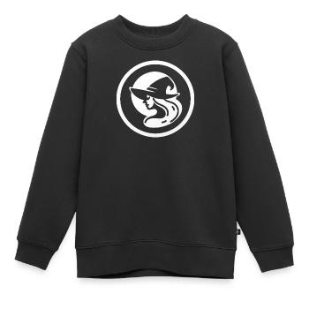 Hexe Halloween - Kinder Premium Organic Sweatshirt - Schwarz - Vorne - AI Model Kid Female (0cm)