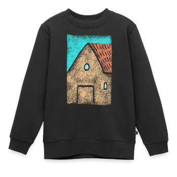 Maison Rurale - Architecture - Sweat Premium enfant bio - noir - Devant - AI Model Kid Female (0cm)