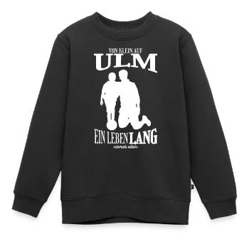 Ulm Fußball Tradition Geschenk - Kinder Premium Organic Sweatshirt - Schwarz - Vorne - AI Model Kid Female (0cm)