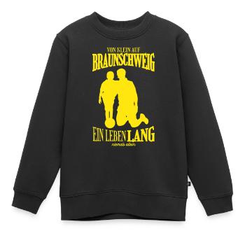 Braunschweig Fußball Tradition Geschenk - Kinder Premium Organic Sweatshirt - Schwarz - Vorne - AI Model Kid Female (0cm)