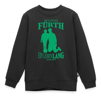 Fürth Fußball Tradition Geschenk - Kinder Premium Organic Sweatshirt - Schwarz - Vorne - AI Model Kid Female (0cm)