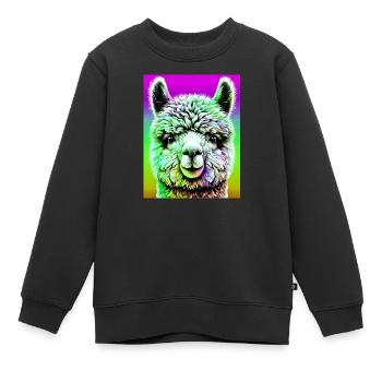 Alpaka - Kinder Premium Organic Sweatshirt - Schwarz - Vorne - AI Model Kid Female (0cm)