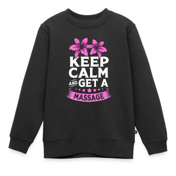 Massage - Kinder Premium Organic Sweatshirt - Schwarz - Vorne - AI Model Kid Female (0cm)