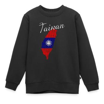 Taiwan - Kinder Premium Organic Sweatshirt - Schwarz - Vorne - AI Model Kid Female (0cm)