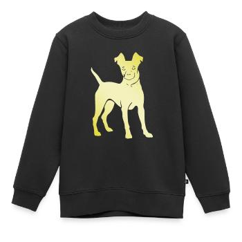 Pinscher Hund Silhouette - Kinder Premium Organic Sweatshirt - Schwarz - Vorne - AI Model Kid Female (0cm)