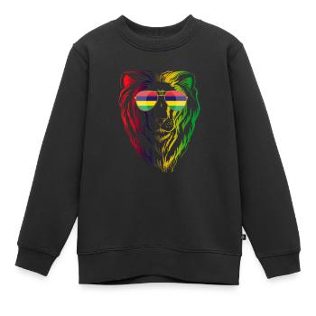 Maurice - Sweat Premium enfant bio - noir - Devant - AI Model Kid Female (0cm)
