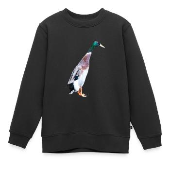Laufenten sind perfekte Begleiter für Gärtner - Kinder Premium Organic Sweatshirt - Schwarz - Vorne - AI Model Kid Female (0cm)